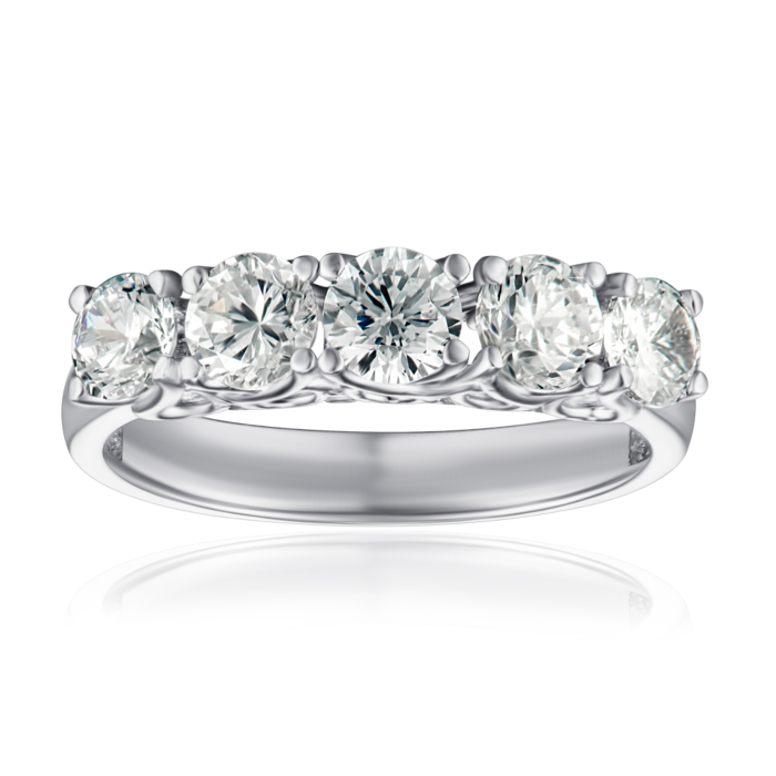 Серебряное кольцо с фианитами. Артикул F-183-R/12/1