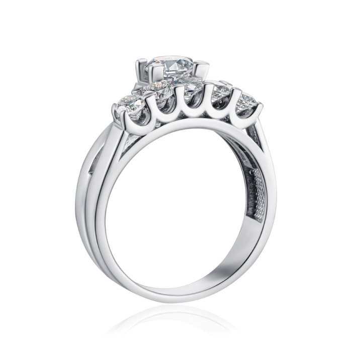 Срібна каблучка з фіанітами. Артикул F-192-R/12/1