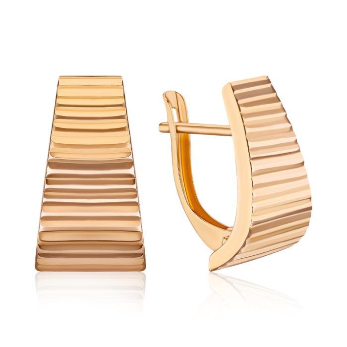 Золоті сережки без вставки F-230-E/01