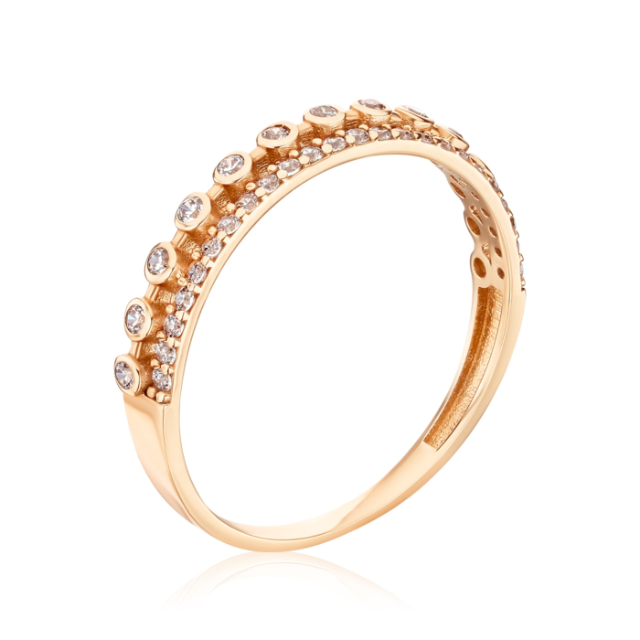 Золотое кольцо с фианитами F-2528-R/01/1