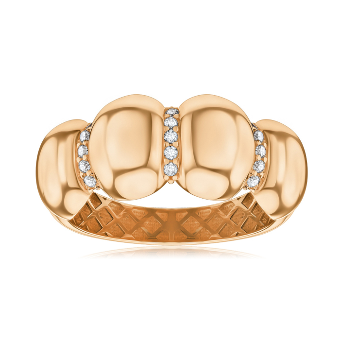 Золотое кольцо с фианитами F-2531-1-R/01/1