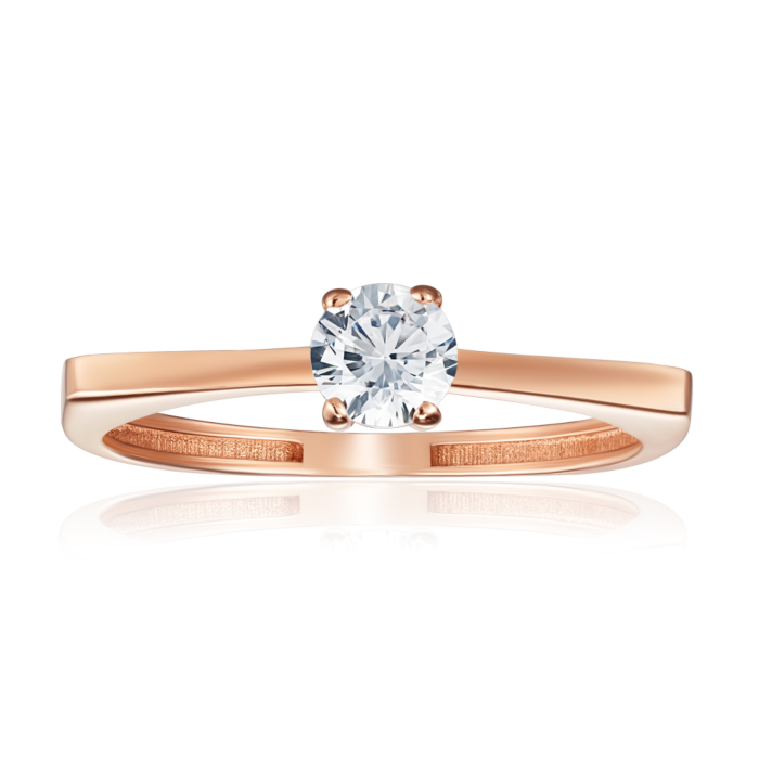 Золотое кольцо с фианитом. Артикул F-2534-R/01/1