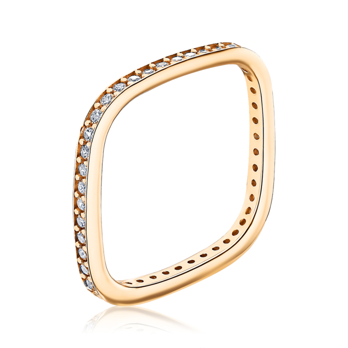 Золотое кольцо с фианитами F-2541-R/01/1