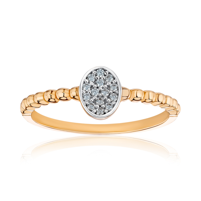 Золота каблучка з фіанітами. Артикул F-2550-R/01/1