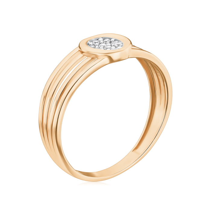 Золотое кольцо с фианитами F-2597-R/01/1