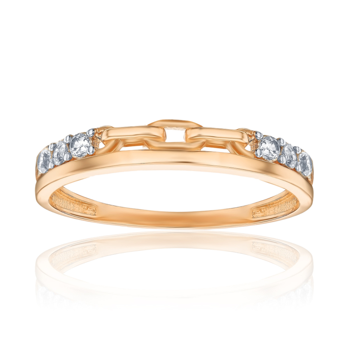 Золотое кольцо с фианитами F-2615-R/01/1