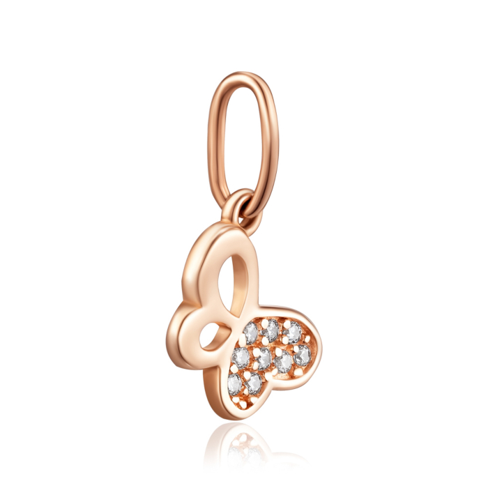 Золота підвіска з фіанітами. Артикул F-2617-P/01/1