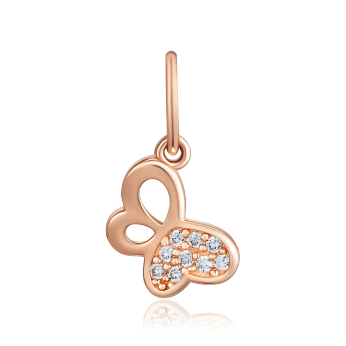 Золота підвіска з фіанітами. Артикул F-2617-P/01/1