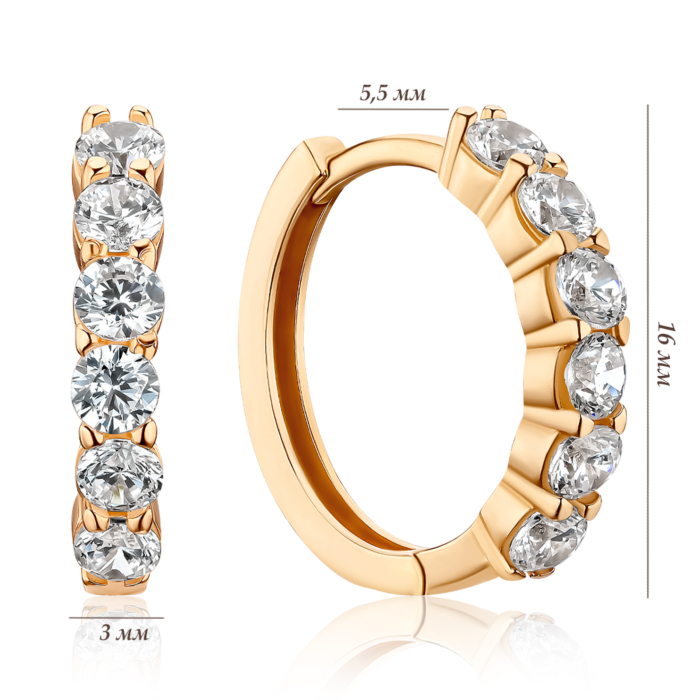 Золоті сережки. Артикул F-2666-E/01/1