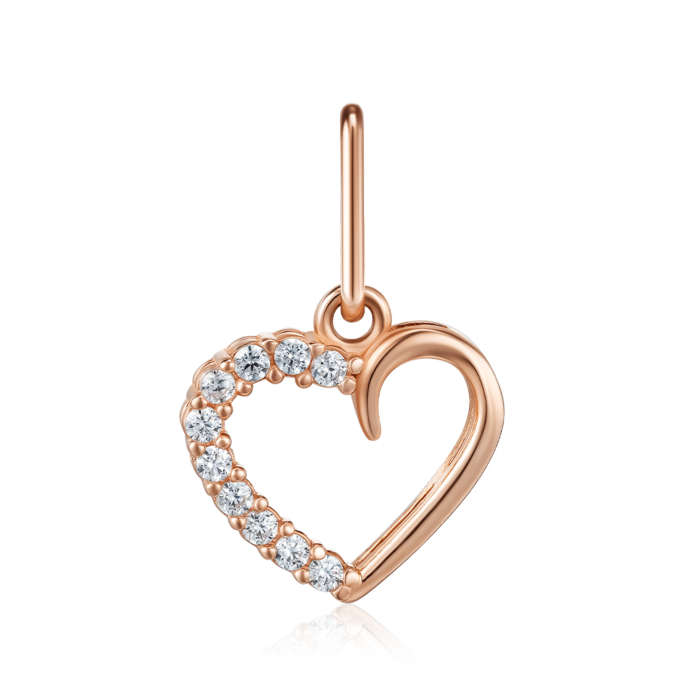 Золота підвіска з фіанітами. Артикул F-2689-P/01/1