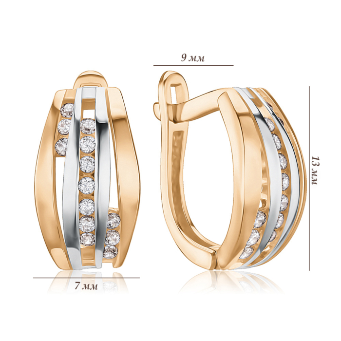 Золоті сережки. Артикул F-2706-E/01/1