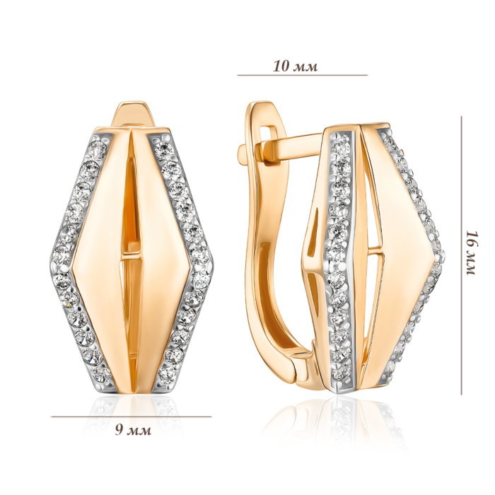 Золотые серьги. Артикул F-2707-E/01/1