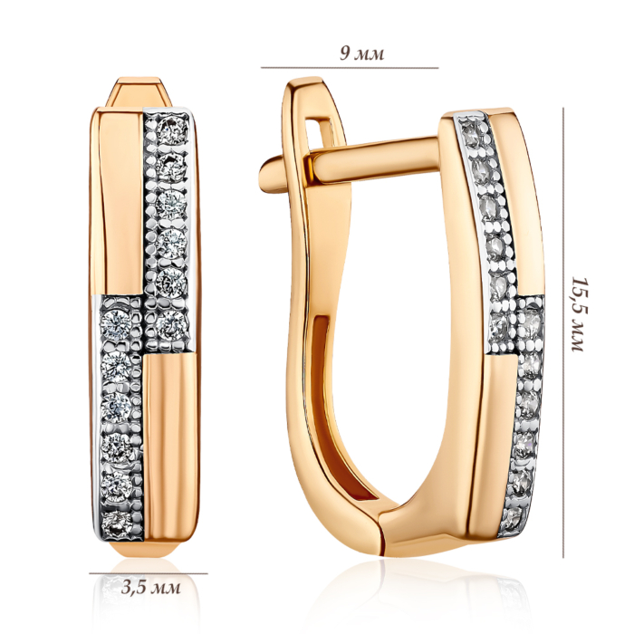 Золоті сережки. Артикул F-2710-E/01/1