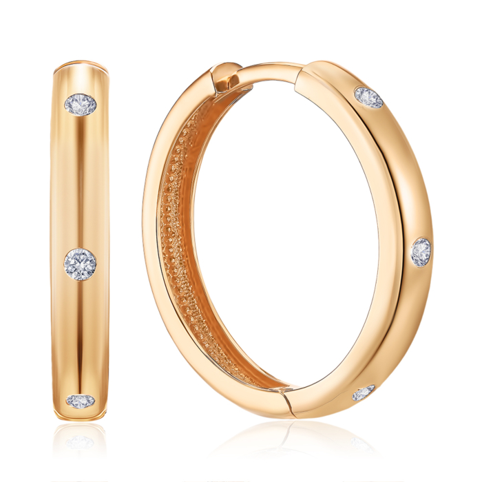 Золотые серьги-конго F-2713-E/01/1