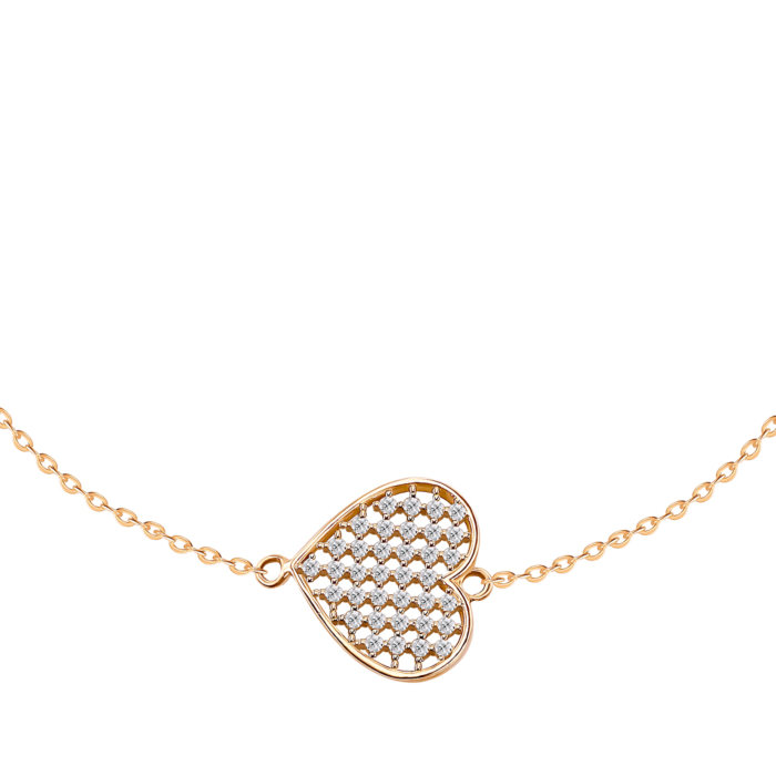 Золотий браслет з фіанітами. Артикул F-2735-B/01/1