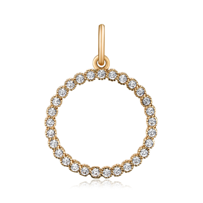 Золотая подвеска с фианитами F-2736-P/01/1