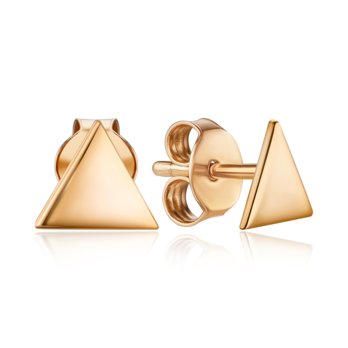 Золоті сережки-пусети без вставки F-2824-E/01