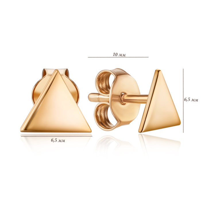 Золоті сережки-пусети без вставки F-2824-E/01