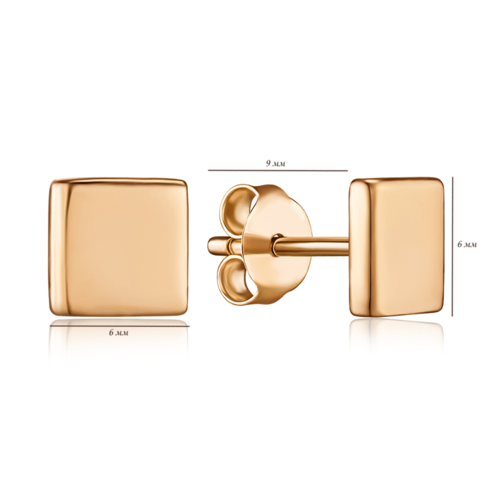 Золоті сережки без вставки. Артикул F-2825-E/01