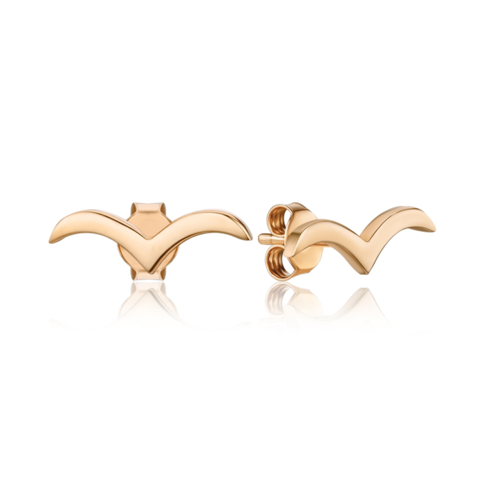 Золотые серьги без вставки F-2827-E/01