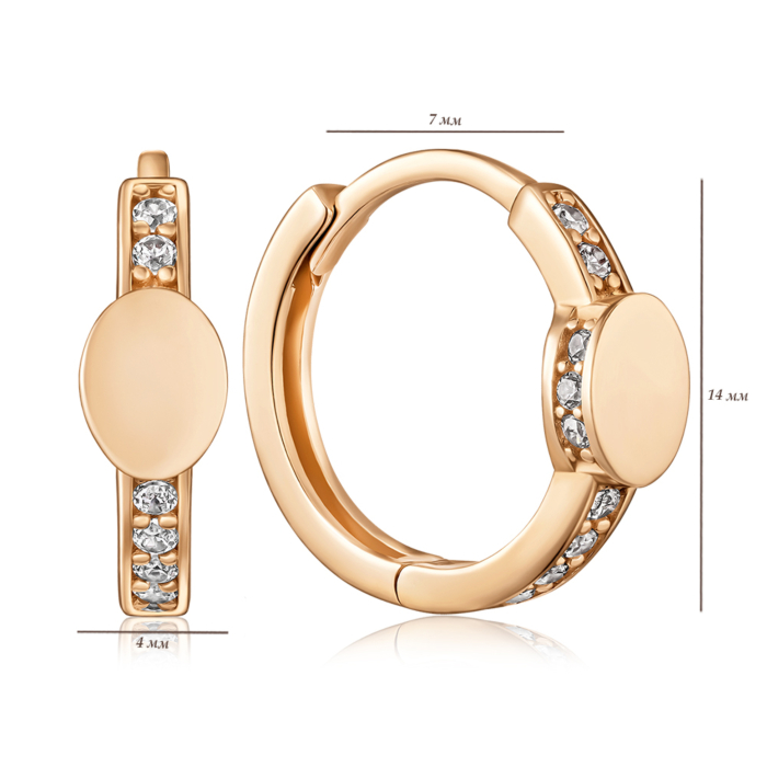 Золотые серьги. Артикул F-2837-E/01/1