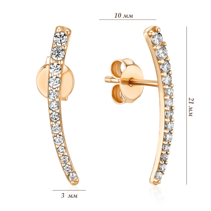 Золотые серьги. Артикул F-2839-E/01/1