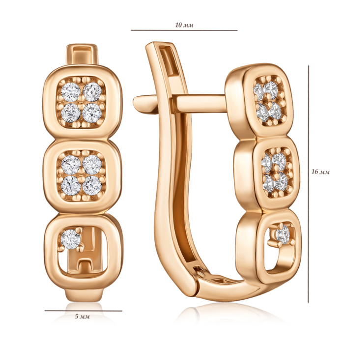 Золотые серьги. Артикул F-2845-E/01/1