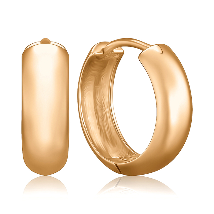 Золоті сережки конго без вставки F-597-E/01