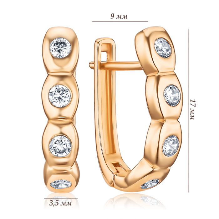 Золотые серьги. Артикул F-665-E/01/1