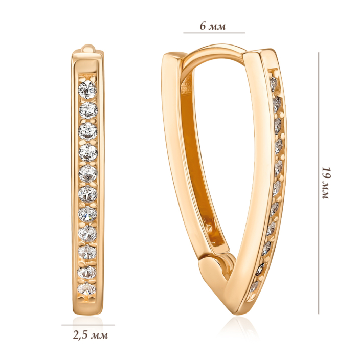 Золотые серьги. Артикул F-765-E/01/1