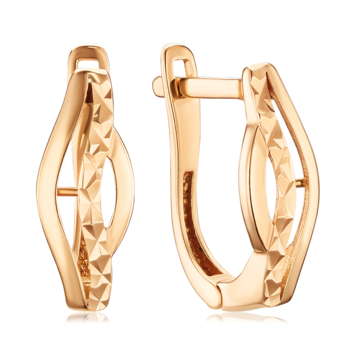 Золотые серьги без вставки F-780-E/01