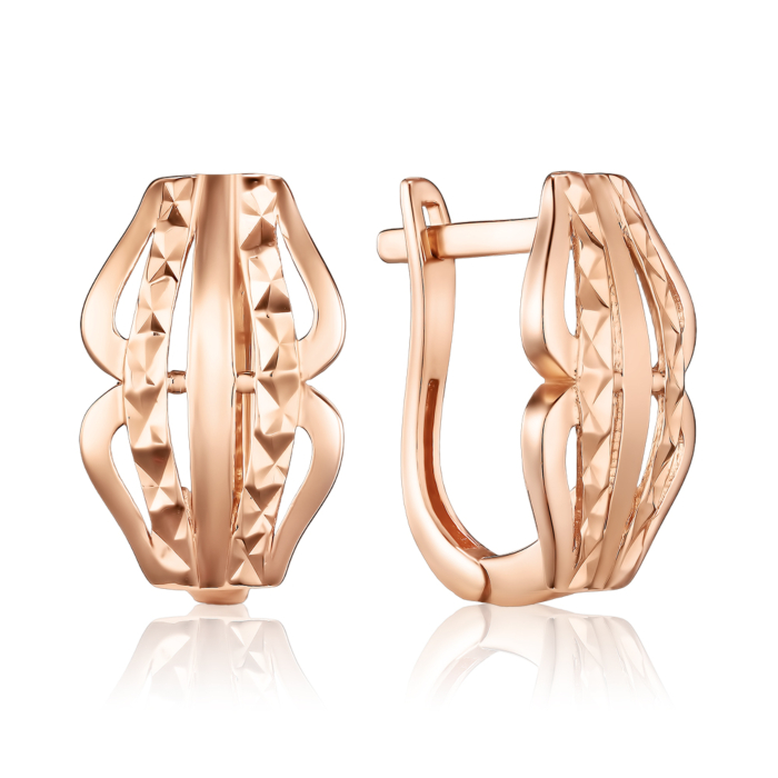 Золоті сережки без вставки. Артикул F-782-E/01