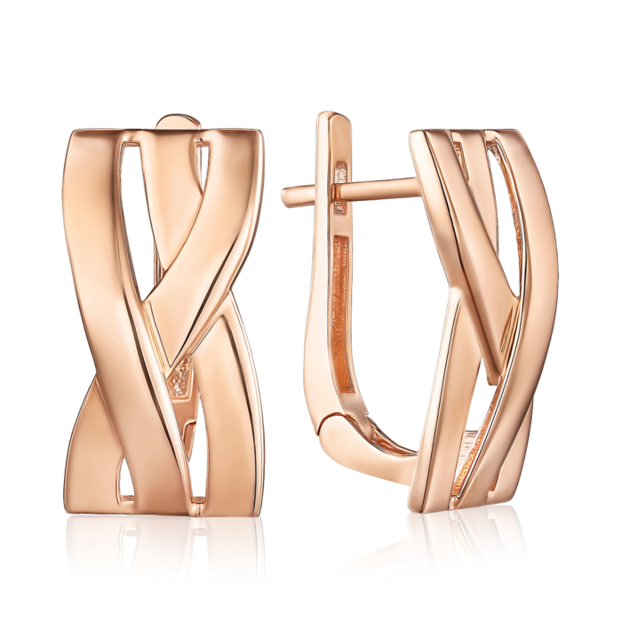 Золоті сережки без вставки. Артикул F-795-E/01