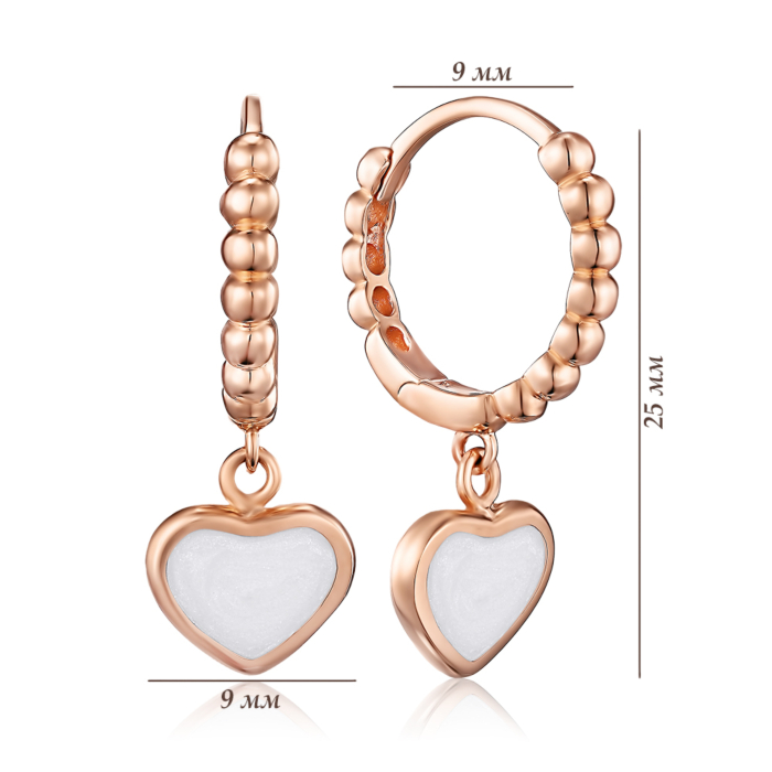 Золоті сережки з перламутром. Артикул F-814-E/01/1101