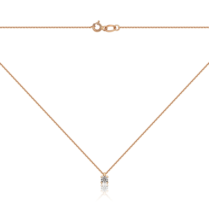 Золоте кольє з фіанітом F-870-K/01/1