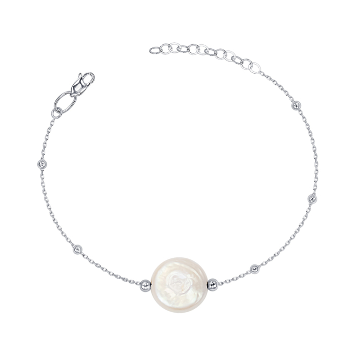 Вишуканий золотий браслет з перлиною F-K-2510-1-B/02/21055