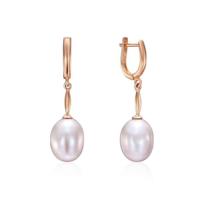 Золотые серьги з жемчугом. Артикул F-K-2511-E/01/21047