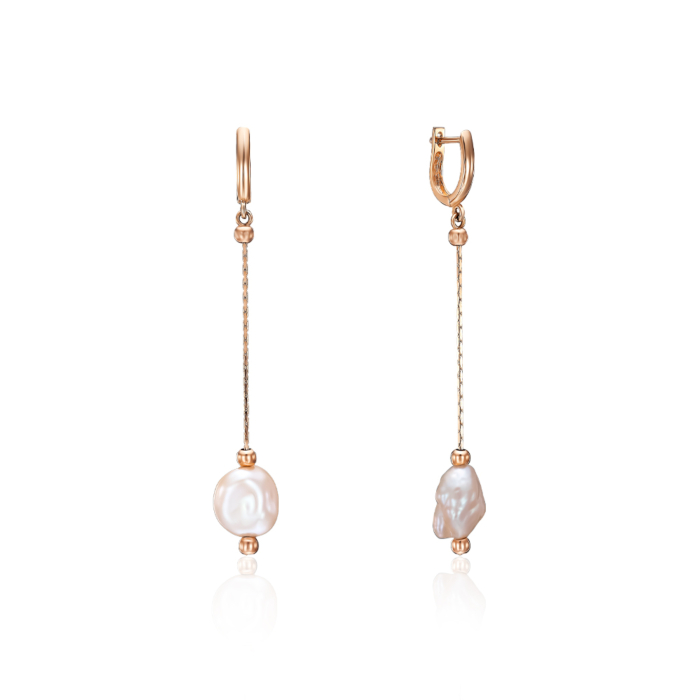 Золоті сережки з перлами. Артикул F-K-2513-E/01/21046