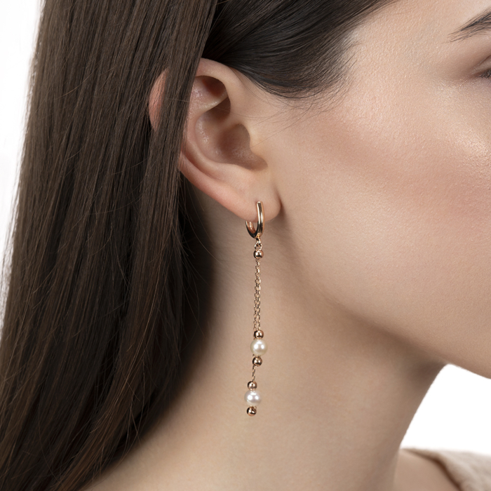 Золоті сережки з перлами. Артикул F-K-2546-E/01/21048