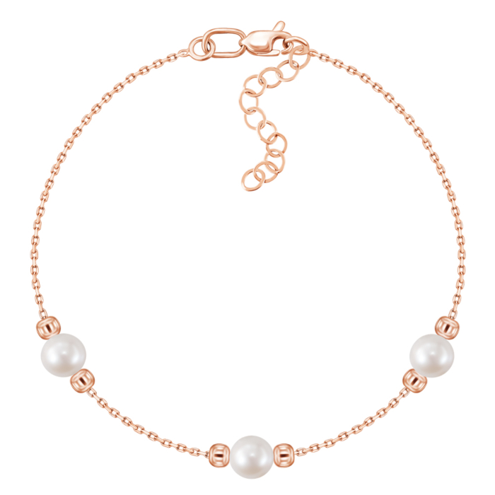 Золотий браслет з перлами. Артикул F-K-2549-B/01/21048