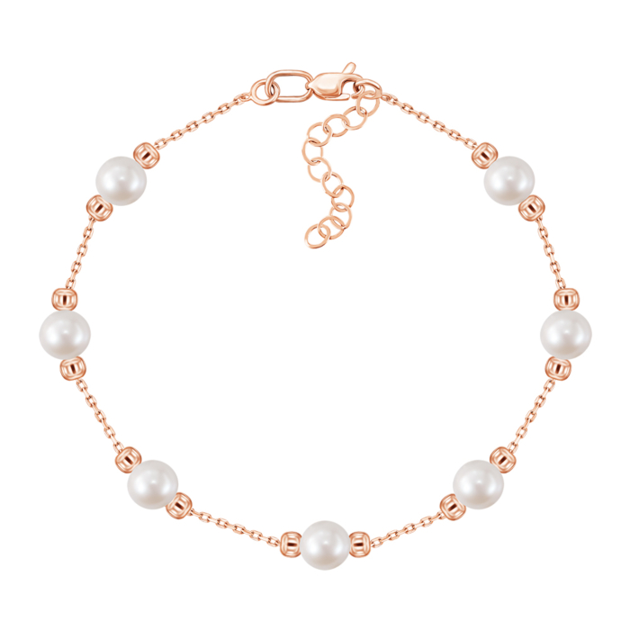 Золотий браслет з перлами. Артикул F-K-2550-B/01/21048