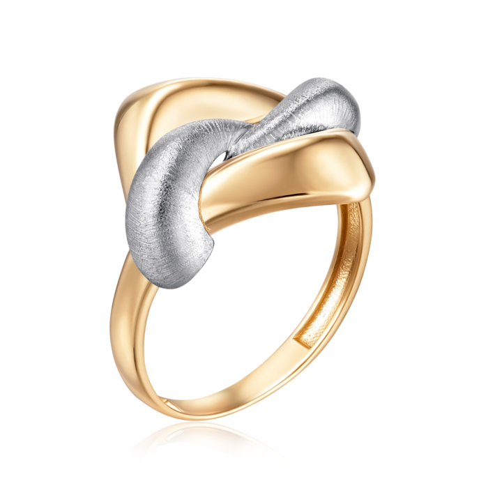 Золотое кольцо без вставки. Артикул F-K-4015-R/21