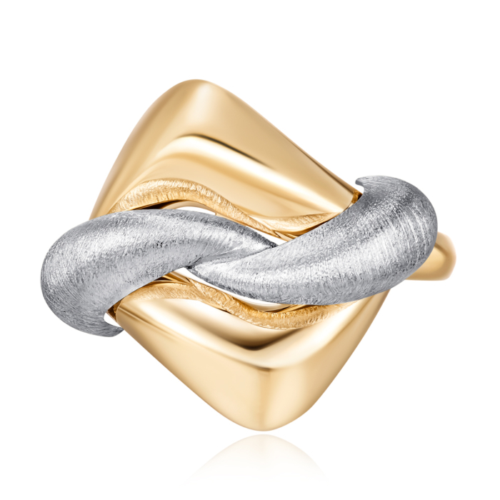 Золотое кольцо без вставки. Артикул F-K-4015-R/21