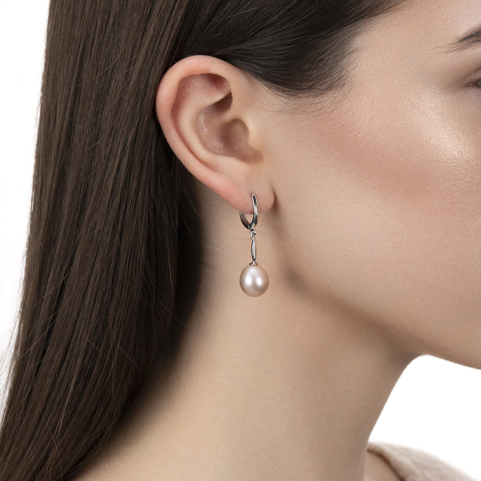 Золоті сережки з перлами. Артикул F-K-4035-E/02/21047