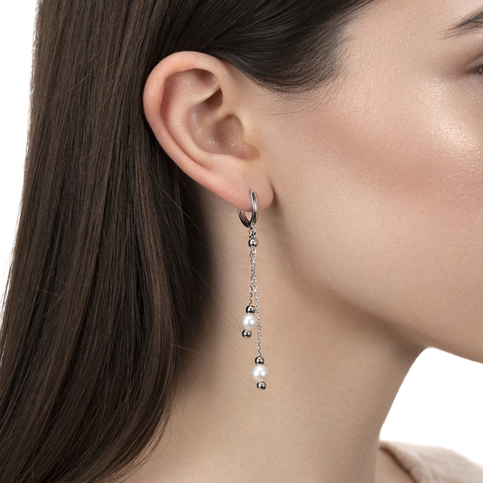 Золоті сережки з перлами. Артикул F-K-4037-E/02/21048