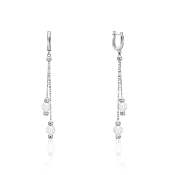 Золоті сережки з перлами. Артикул F-K-4037-E/02/21048