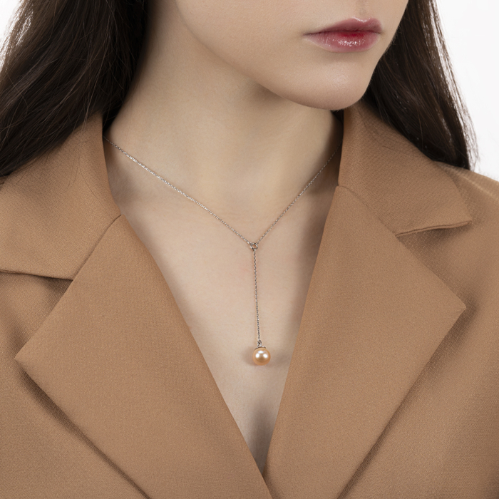 Золоте кольє з перлиною. Артикул F-K-4039-K/02/21053