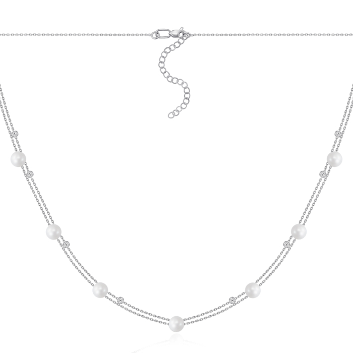 Золоте кольє з перлами. Артикул F-K-4040-K/02/21050