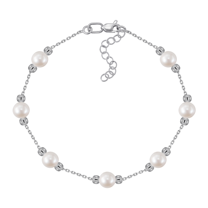 Золотий браслет з перлами. Артикул F-K-4042-B/02/21048