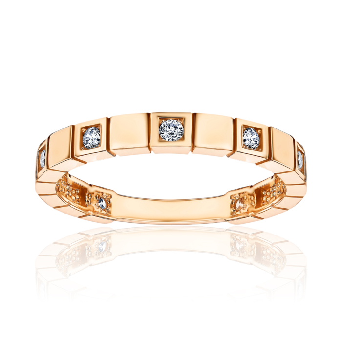 Золота каблучка з фіанітами F-RR2337-05-R/01/1